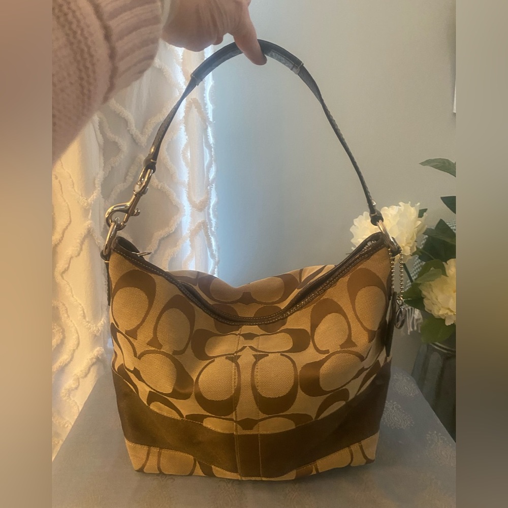Coach signature hobo bag